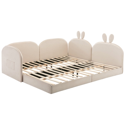 Canapé lit lapin,90x200 cm & 180x200 cm,Beige