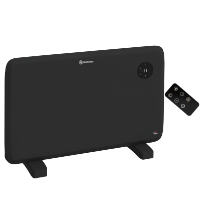 HOMCOM 1.2kW Freestand/On-Wall Electric Convector Heater, with Adjustable Thermostat - Black