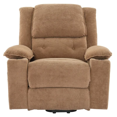 Remote Control Power Lift Massage Chair with Heat, Light Brown