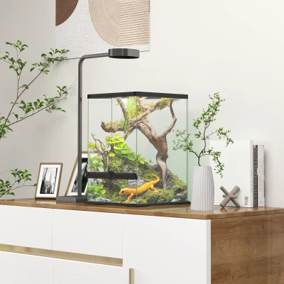 PawHut 40L Vivarium for Lizards, Frogs, Snakes, Turtles, Tortoises w/ Anti-Escape Design, Ventilation
