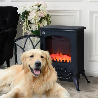 HOMCOM Elektrokamin Kamin Kaminofen Elektrischer Wandkamin (Modell6)