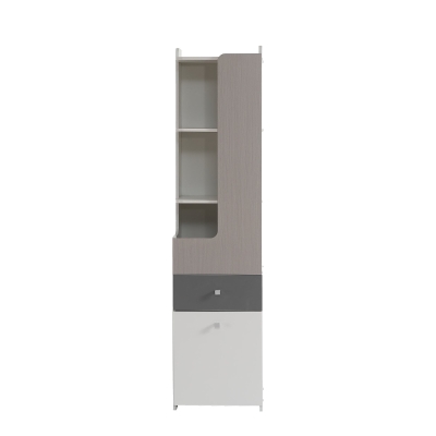 Libreria alta con ante a L e ampio spazio di archiviazione, Bianco