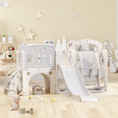 Scivolo per bambini 7-in-1 con altalena