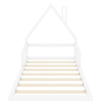 Letto per bambini a forma di casa,90x200 cm,Bianco
