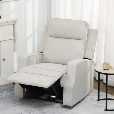 HOMCOM Poltrona reclinabile 84cm x 92cm x 104cm Beige
