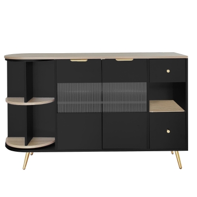 Credenza portaoggetti autoportante， Nero