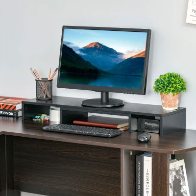 Vinsetto Supporto monitor 117cm x 23.5cm x 10cm Nero