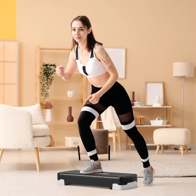Stepper pentru fitness si aerobic, 68x29cm, negru
