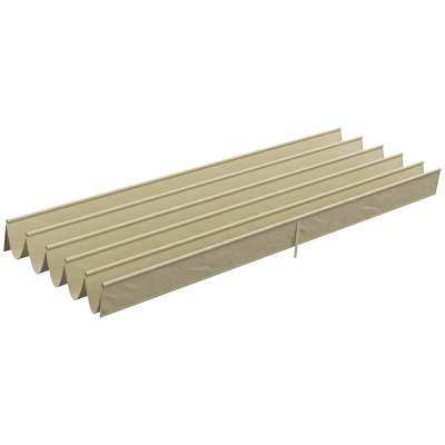 Outsunny Vervangend Dak voor 4 x 3 m Pergola, Intrekbaar, met Regenafvoergaten, Weerbestendig, Polyester, Beige