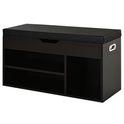 Dulap pentru Pantofi 80x30x43cm negru, Banca de Depozitare