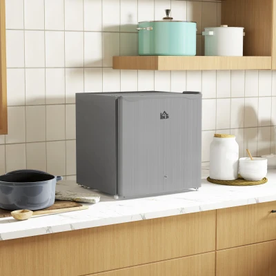 HOMCOM 46 Litre Lockable Countertop Fridge - Grey
