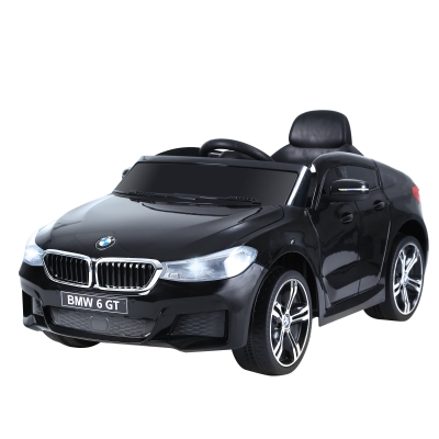 HOMCOM Kinder Elektroauto 6 V 3 Km/h Max. Sound- und Lichteffekte inklusive Fernbedienung Schwarz BMW 6 GT
