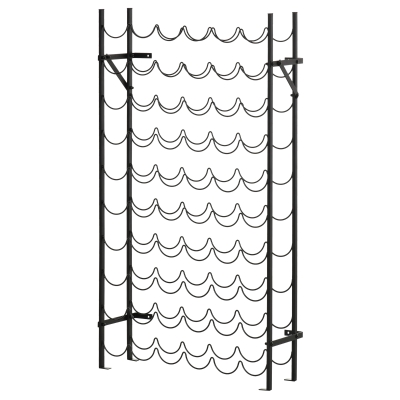 HOMCOM Casier à vin Support à bouteilles 60 bouteilles Fixation murale Métal Noir