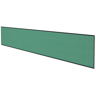 Outsunny Sichtschutz Schutztuch 160 gsm verstärkt Außenbereich mit Bindungen und Ösen, Maße 15,25L x 1,75H m