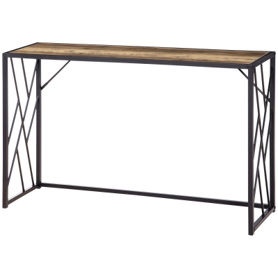 HOMCOM Console, Table d'entrée, Design industriel, cadre métallique robuste, 120 x 35 x 75 cm