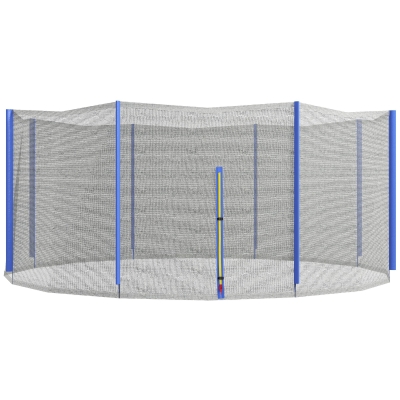SPORTNOW Ersatznetz für Trampoline Ø 426 cm 8 gerade Pfosten Sicherheitsnetz für Trampoline, Reißverschlusseingang