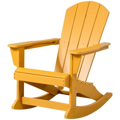 Outsunny Adirondack Schaukelstuhl aus HDPE 73,5 x 93 x 91,5 cm orange
