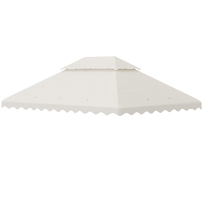 Outsunny Ersatzdach für Pavillon Zelt Polyester-Hochdichtegewebe 180 g/m² UV-beständig 4 x 3 m