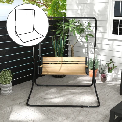 Outsunny Support de fauteuil suspendu pour support de fauteuil suspendu, 135 cm x 178 cm x 205 cm, Noir