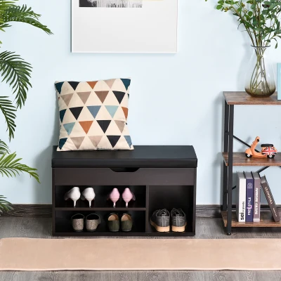 HOMCOM Scarpiera 80cm x 30cm x 43cm Nero