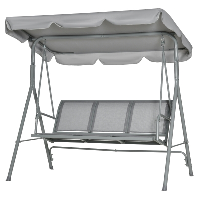 Hollywood Balançoire Jardin 3 Places Métal Gris 170x110x153cm