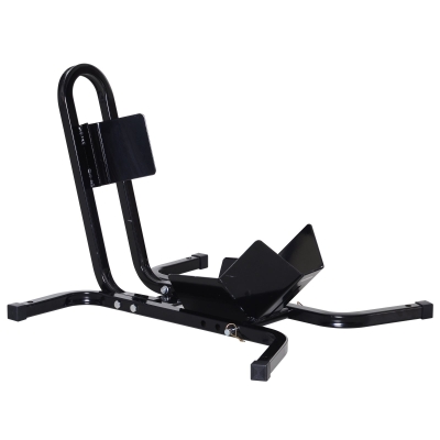 HOMCOM Motorradheber Werkstatthalter Radständer Motorrad Radhalter - Radklemme 17 bis 21 Zoll Epoxidbeschichtetes Metall Schwarz
