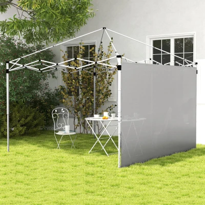 Outsunny Seitenteile für Pavillon, für 3x3(m) oder 3x6m Pop-Up-Pavillon, 2er-Pack Ersatz-Seitenteile, Grau
