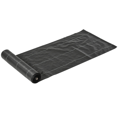 Outsunny Mulchfolien - Mulchfolie gegen Unkraut 130 g/m² reißfest atmungsaktiv anti UV 92L x 1B m