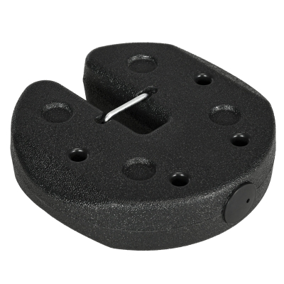 Outsunny Set von 4 runden Beschwerungsgewichten für Sonnensegel Pavillon Zelt mit Verstärkungsstiften und Transportseil aus HDPE