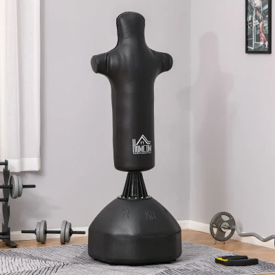 HOMCOM 1.8m Freestanding Boxing Punching Bag Humanoid Design Stand Kickboxing Bag w/ Suction Cup Base for Home Office
