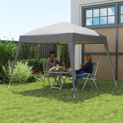 Outsunny Vervangingsdak Paviljoen, Vervangzeil voor 3 x 3 m Tuinpaviljoen, Gartentent dak Vervanging, UPF50+, Oxford-Stof, Lichtgrijs