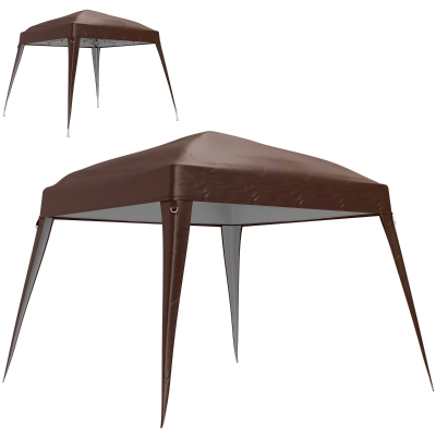 Outsunny Vervangend Paviljoendak, Vervangzeil voor 3 x 3 m Tuinpaviljoen, Gartenzeltdak Vervanging, UPF50+, Oxford-Stof, Koffie