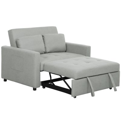 Sofa Bed 120W x 84D x 86Hcm Light Grey