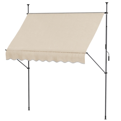 Outsunny Store Manuel 2.5x1.2m Inclinable Sable