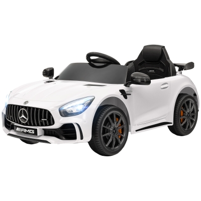 AIYAPLAY Voiture Électrique Enfants Mercedes-Benz AMG Blanc 12V