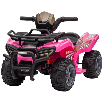 HOMCOM Quad Électrique Enfant 6V Rose 18-36 Mois