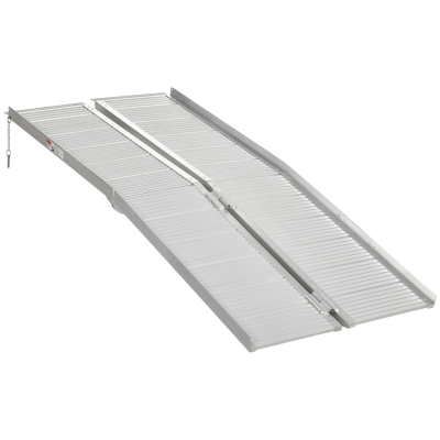 HOMCOM Rampe Pliable Antidérapante 183x72cm Aluminium