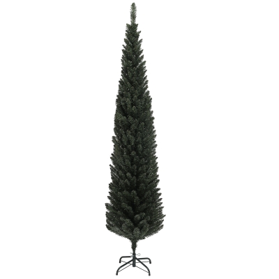 HOMCOM Sapin Artificiel 195cm Vert Base Acier 390 Branches