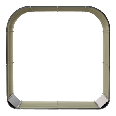 Outsunny Abri Bûches Acier Galvanisé 145x43x145 cm