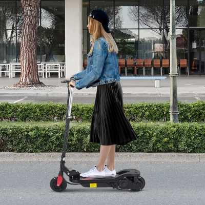 HOMCOM Trottinette électrique pliante pour enfant de 7+ans, 120W Vitesse max 12km/h, 75x36x82-93 cm Noir
