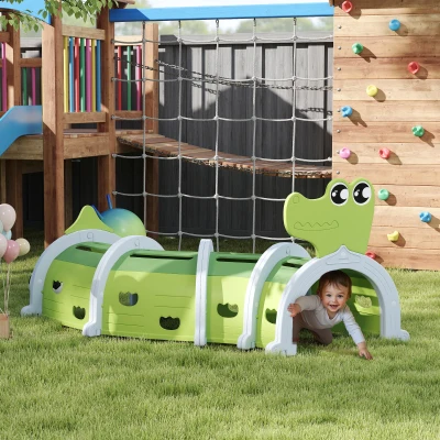 AIYAPLAY Tunnel Enfant Crocodile Modulable Vert 3-6 Ans