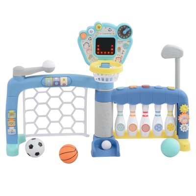 AIYAPLAY Ensemble Sport 5-en-1 Enfants Football Basket Golf Bowling