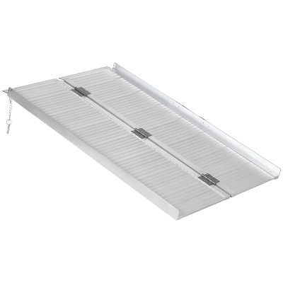 HOMCOM Loading Ramp Wheelchair Access Ramp Folding Non-Slip Load Capacity 270 kg