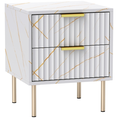 Bedside Table 40W x 39D x 48Hcm White