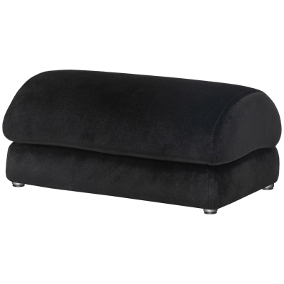 HOMCOM Repose-Pied Bureau Velours Noir Antidérapant