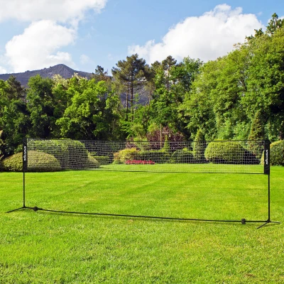 SPORTNOW Komplettset für Badminton, Pickleball und Volleyball, 3 in 1, Outdoor-Sportspiele mit höhenverstellbarem Netz