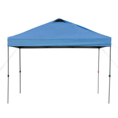 Outsunny Pavillon de jardin, Pavillon pliant, Tente de fête, Tente de jardin incl. Piquets de sol, Cordes d'amarrage, Tissu Oxford, 2,95 x 2,95 x 2,64 m, Bleu