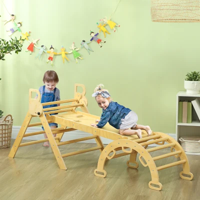 AIYAPLAY 5 in 1 Kletterdreieck für Kinder mit Kletterdreieck, umkehrbarer Kletterrampe, Wippe