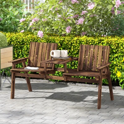 Garden Bench 83H x 152W x 70D cm Carbonised finish