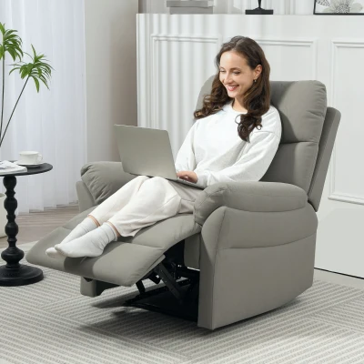 Recliner Armchair 84W x 91D x 102Hcm Grey